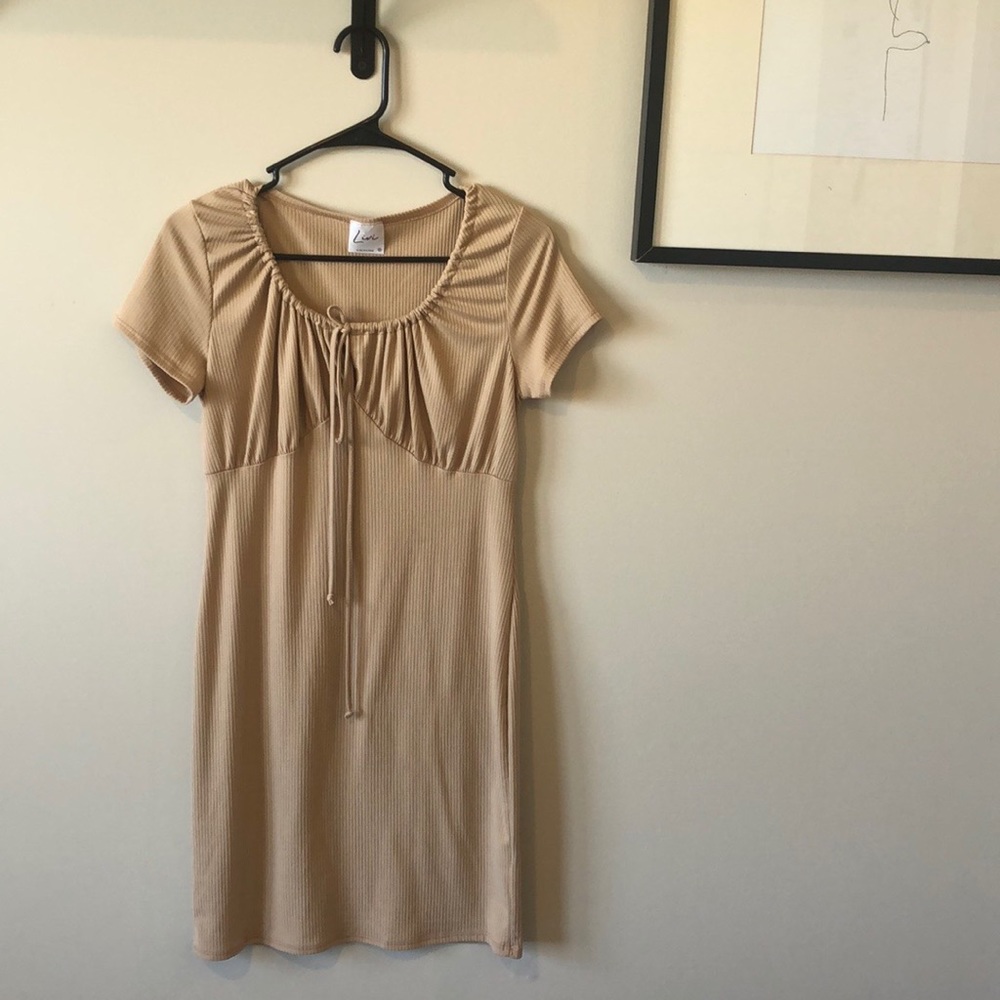 Tan bodycon dress
